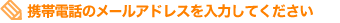 �g�ѓd�b�̃��[���A�h���X����͂��Ă�������